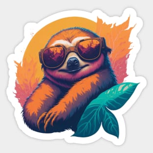 Sloth in sunglasses Sticker